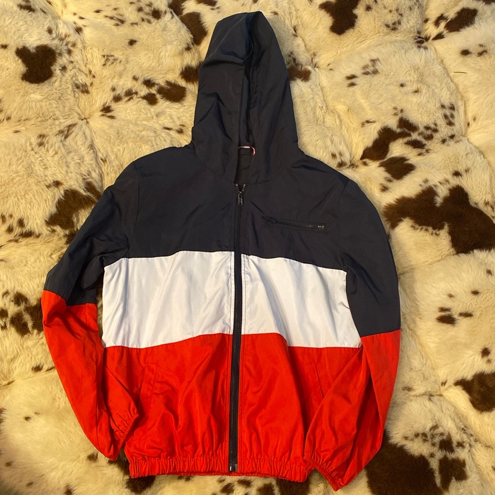 Red white and blue brandy Melville wind breaker